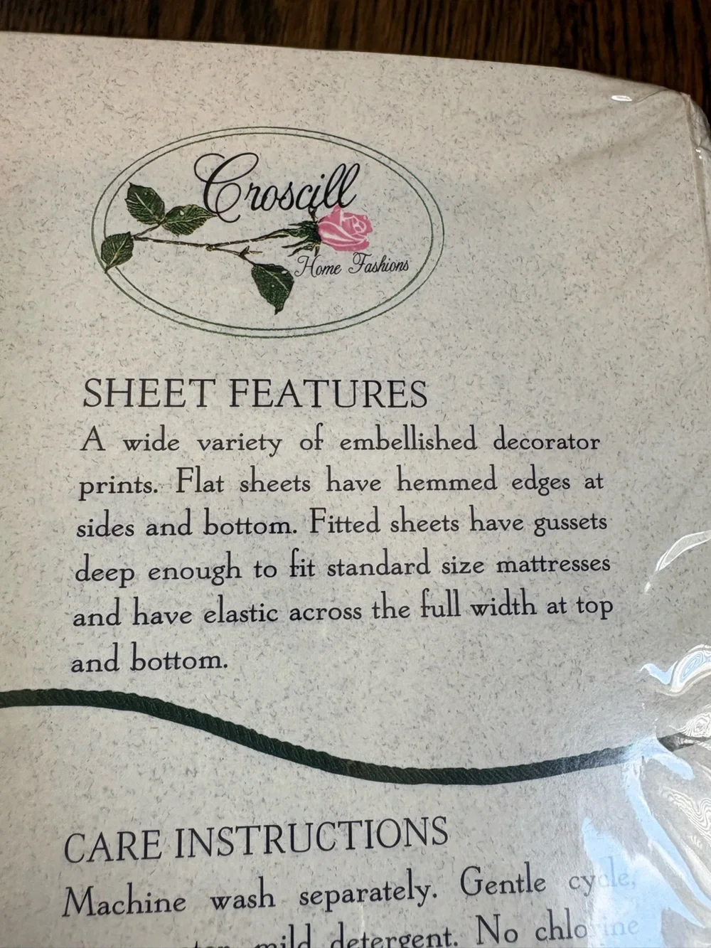Croscill Blue Gingham Full Sheet Set Cottagecore Vintage NOS 180 Percale